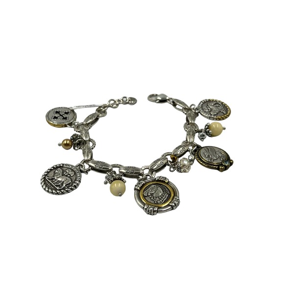Brighton Olympia Charm Bracelet Silver-Gold - Picture 2 of 3